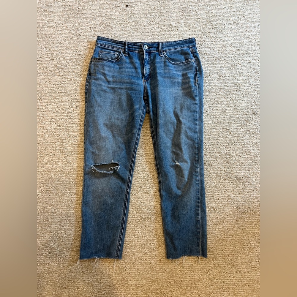 Rag & Bone Distressed Dre Low Rise Slim Boyfriend Jean
